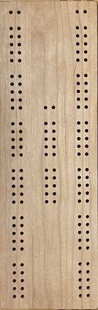 cribbage board classic front in cherry