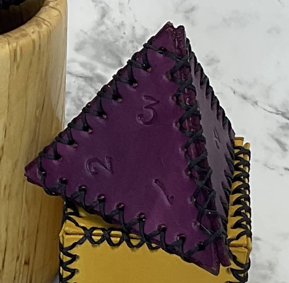 d4 leather in purple