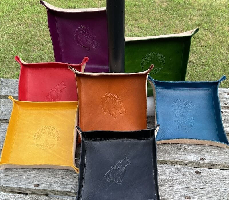 Tray leather 6in sample colors